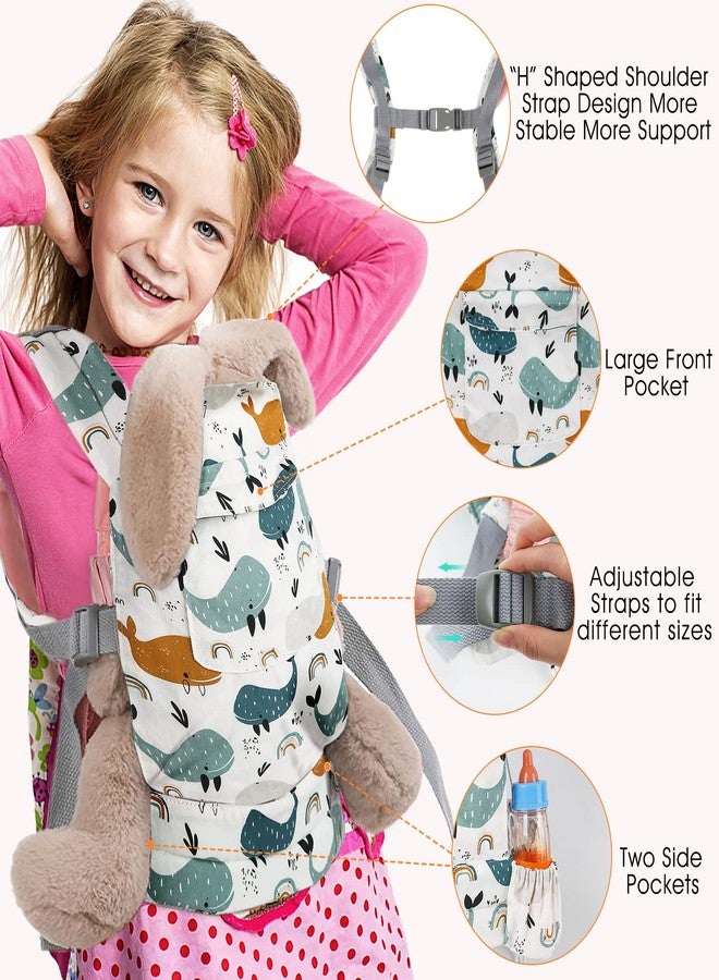 Vollence Baby Doll Carrier Front and Back Backpack Doll Carrier for 14 to 25 inch Dolls - Image 4